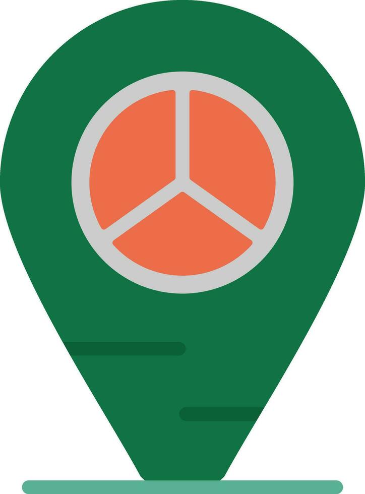Peace Location Vector Icon Design