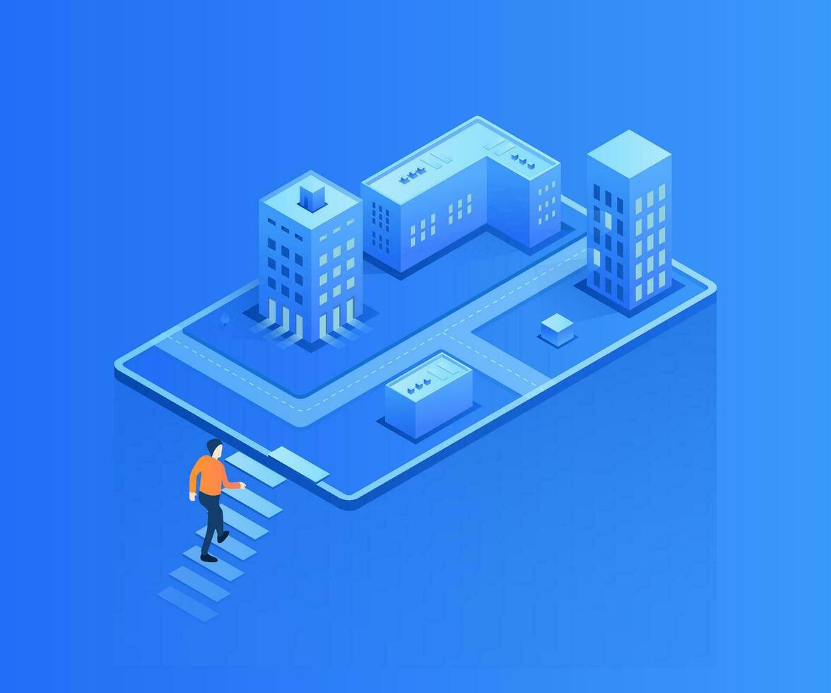 Isometric City Illustration vector