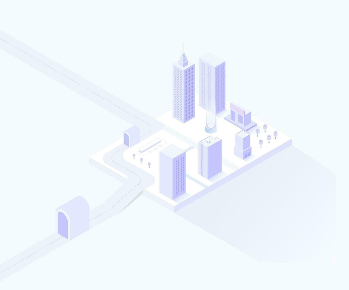 Isometric City Illustration vector