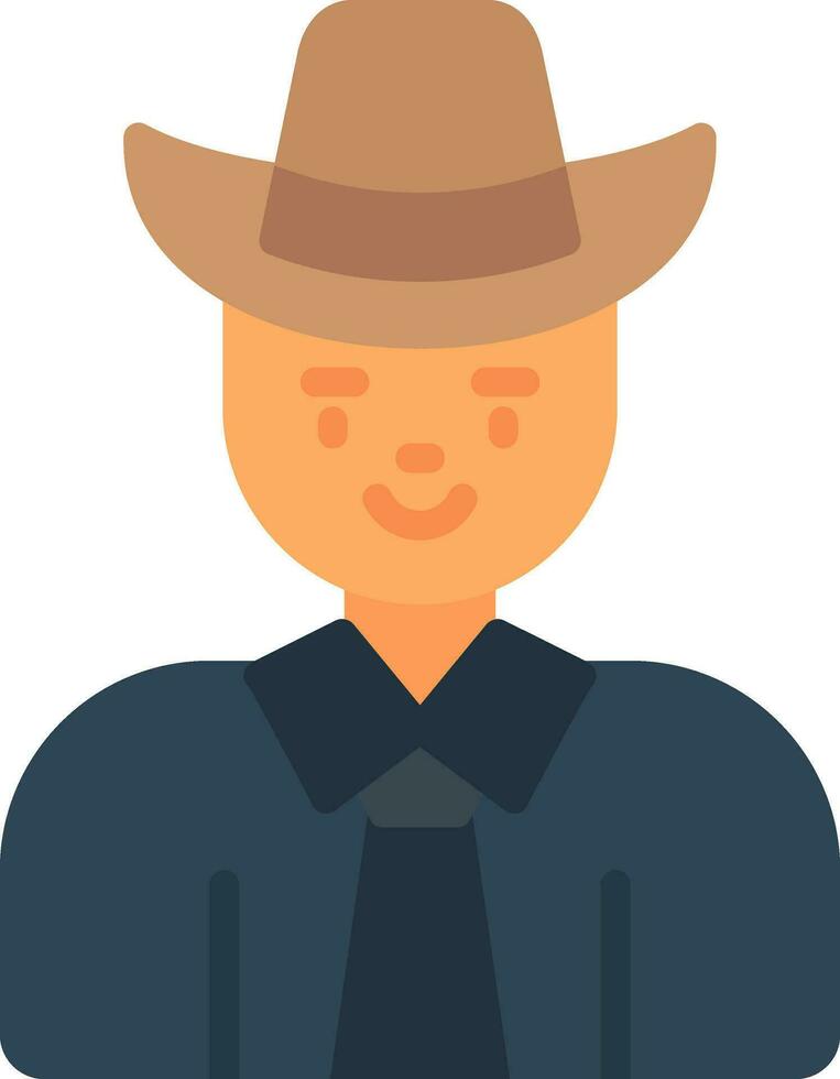 Cow Boy Vector Icon Design