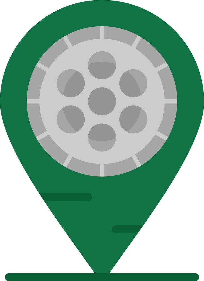 diseño de icono de vector de ubicación de cine