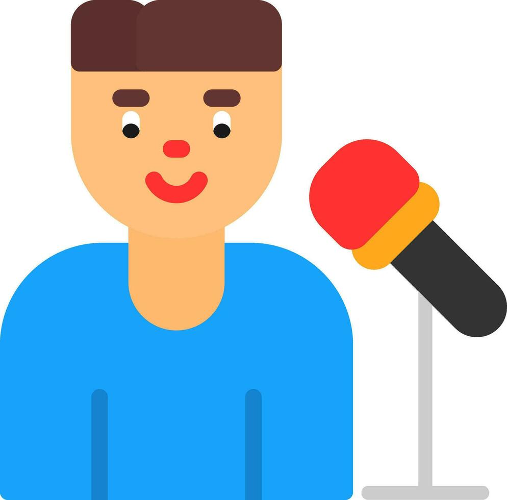 Host Man Vector Icon Design