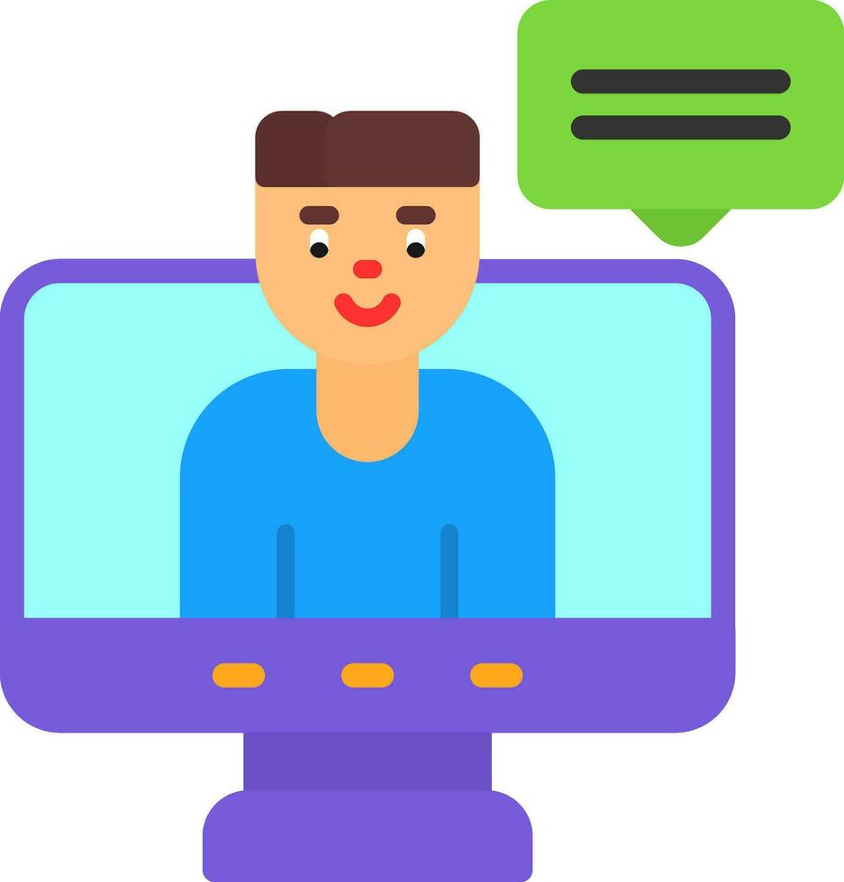 Virtual Event Vector Icon Design