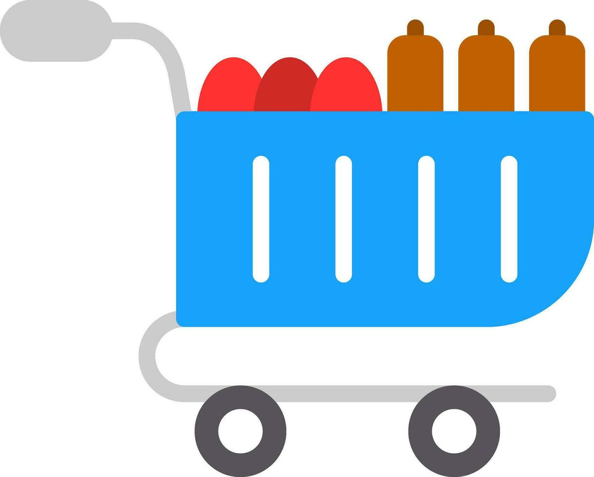 Food Cart Vector Icon Design