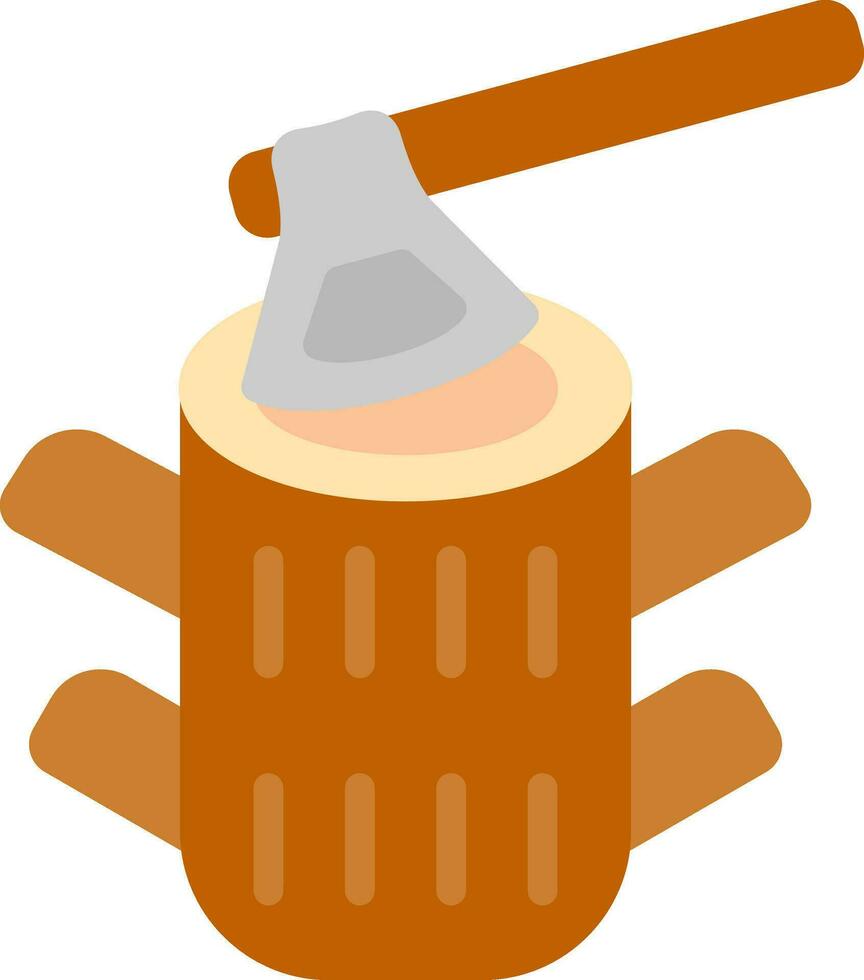 Wood Cutting Vector Icon Design