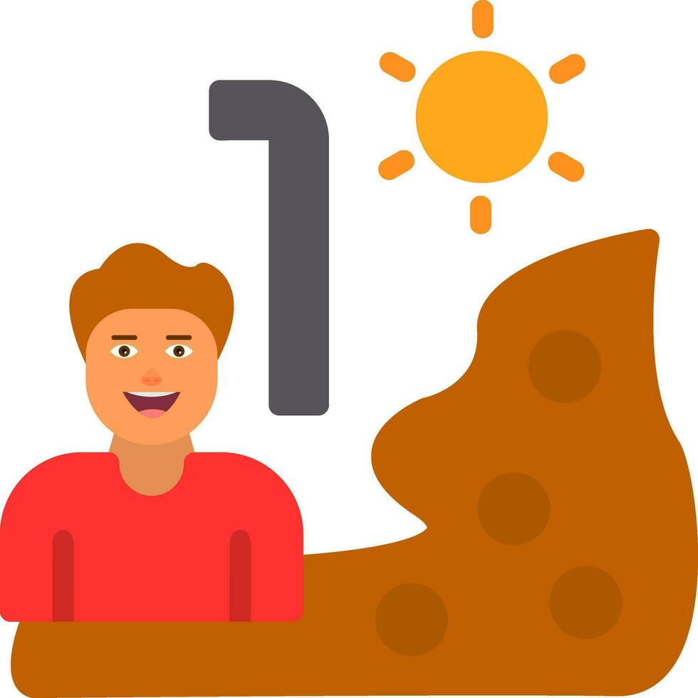 Hiker Vector Icon Design