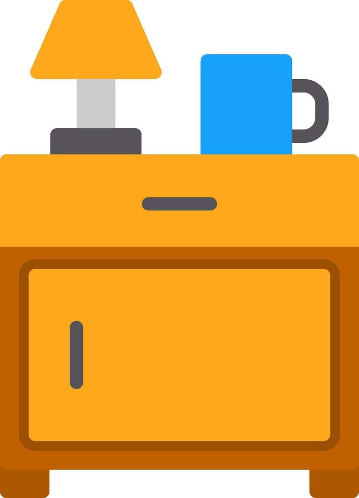 Bedside Table Vector Icon Design