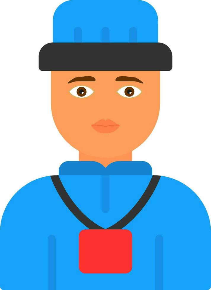 Tour Guide Man Vector Icon Design