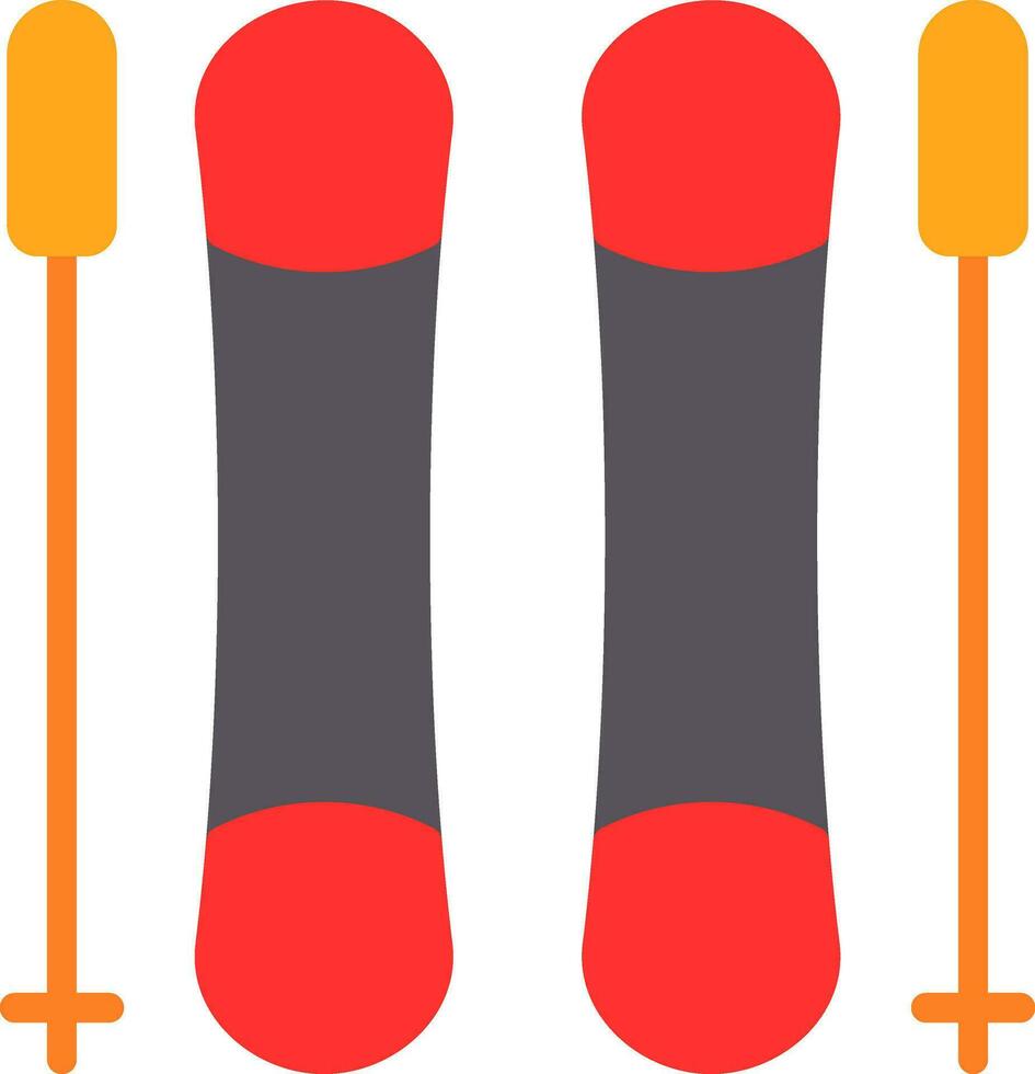 Skiing Vector Icon Design