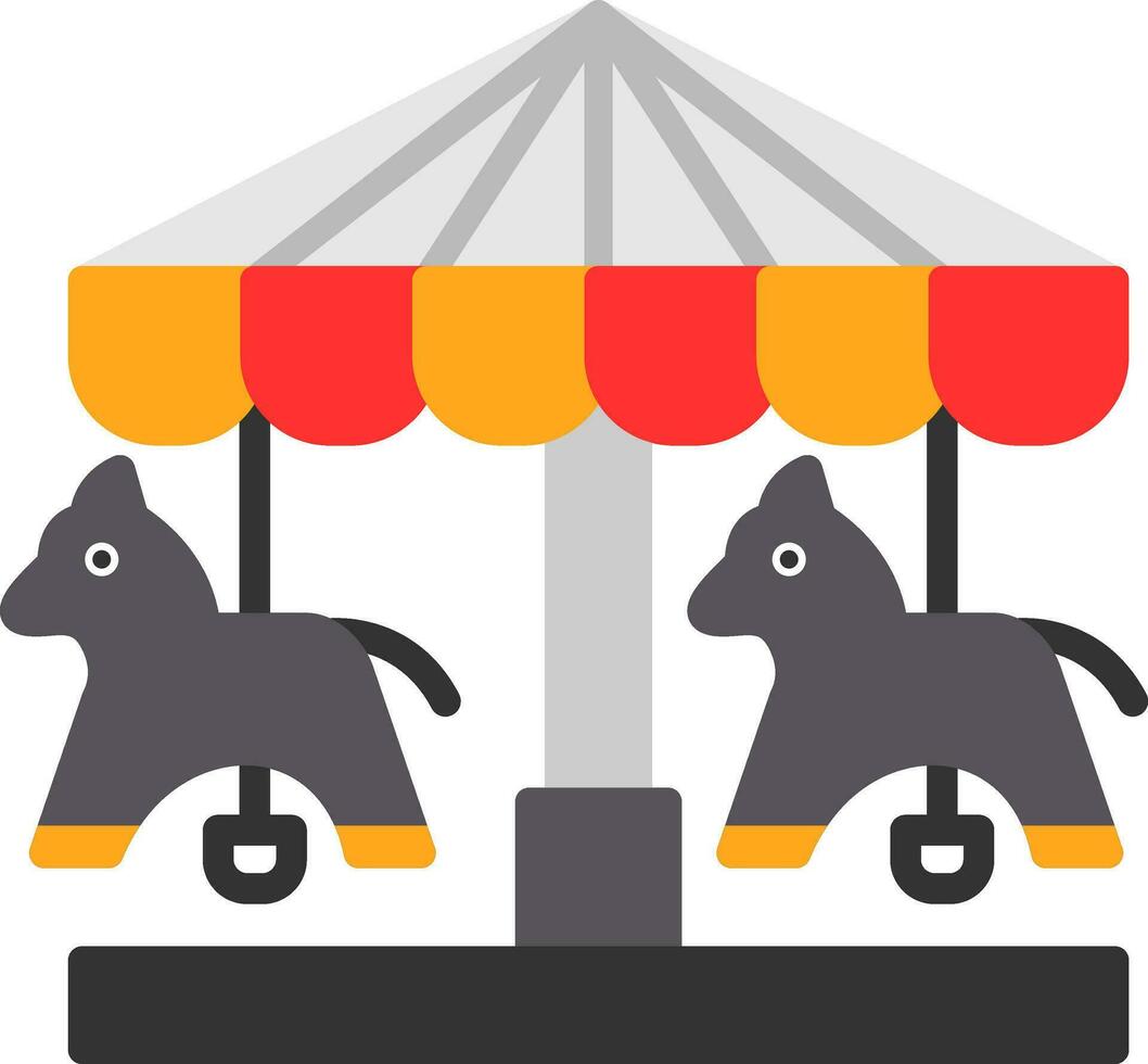 Merry Go Round Vector Icon Design