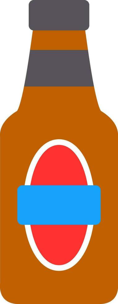 Beer Bottle Vector Icon Design