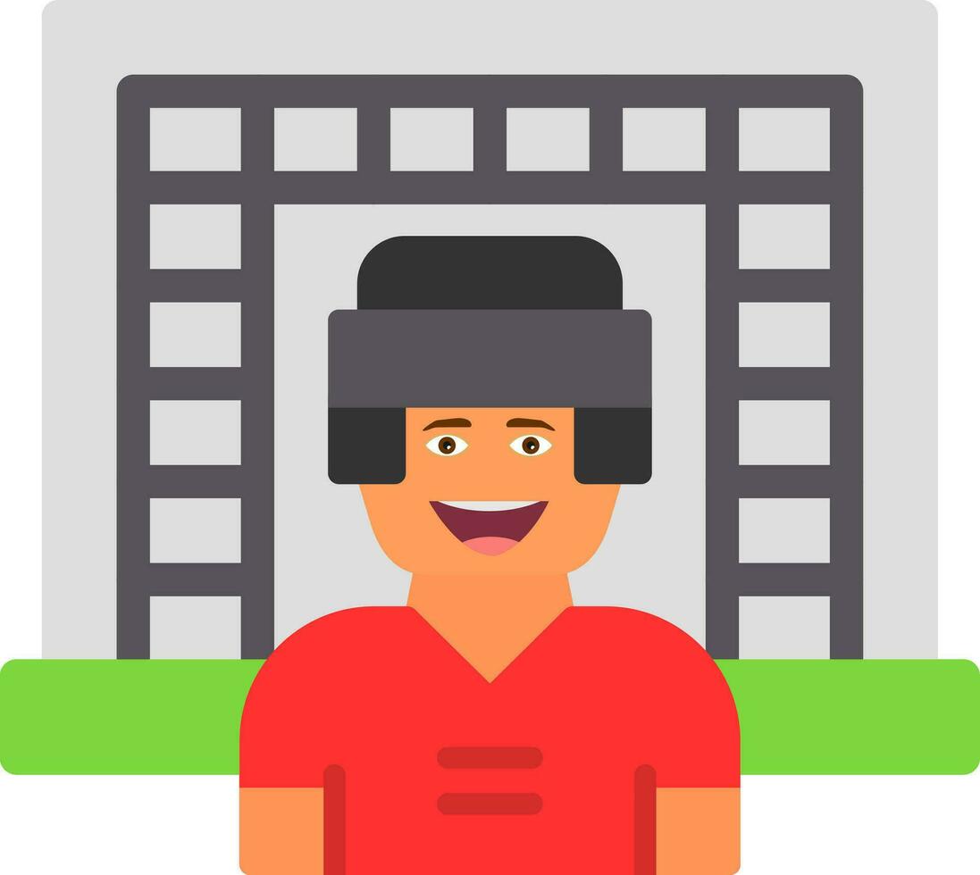 Goalkeeper Vector Icon Design