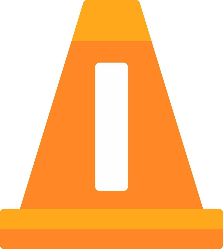 Traffic Cone Vector Icon Design