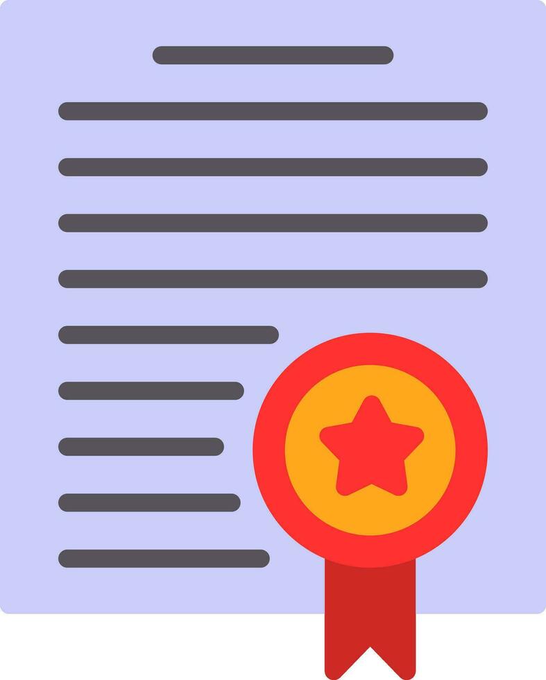 Certificate Vector Icon Design