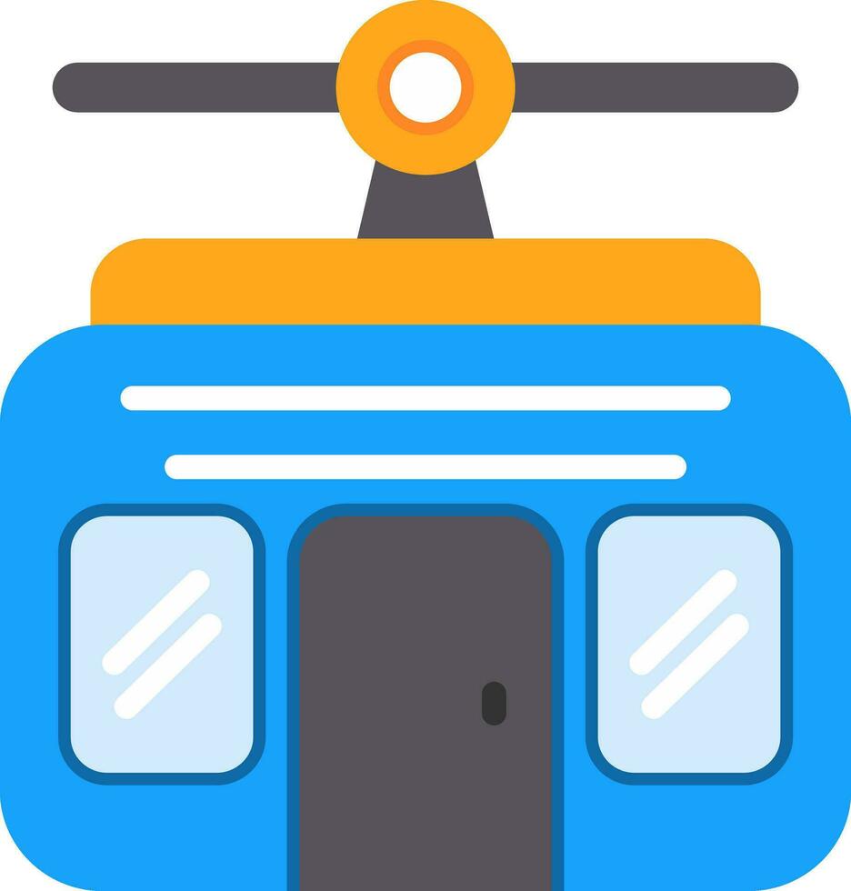 Cable Car Vector Icon Design