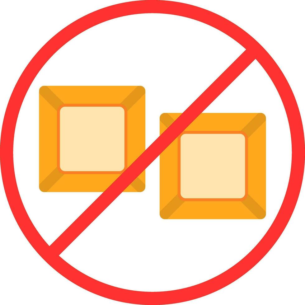 No Sugar Vector Icon Design