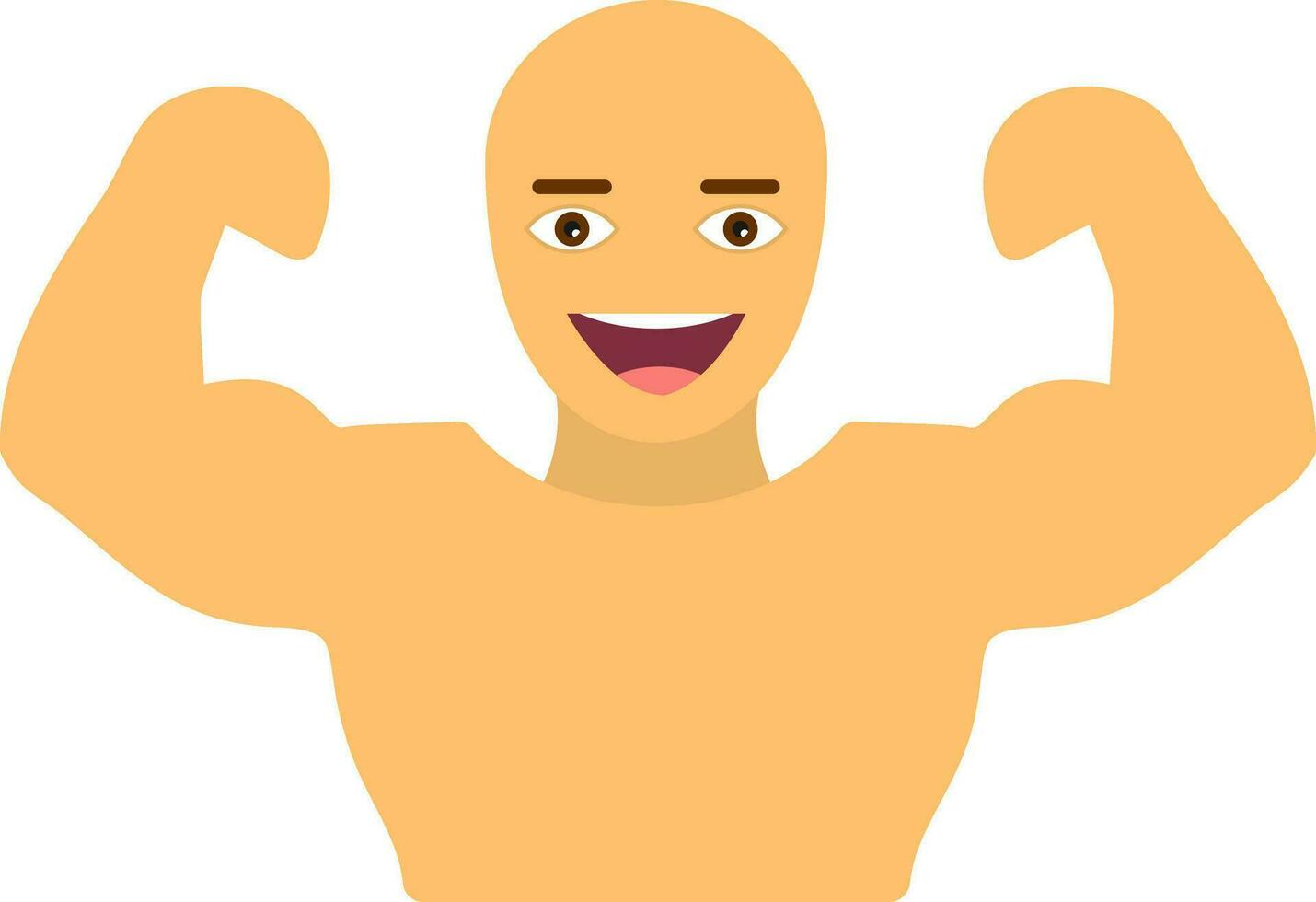 Muscle Man Vector Icon Design