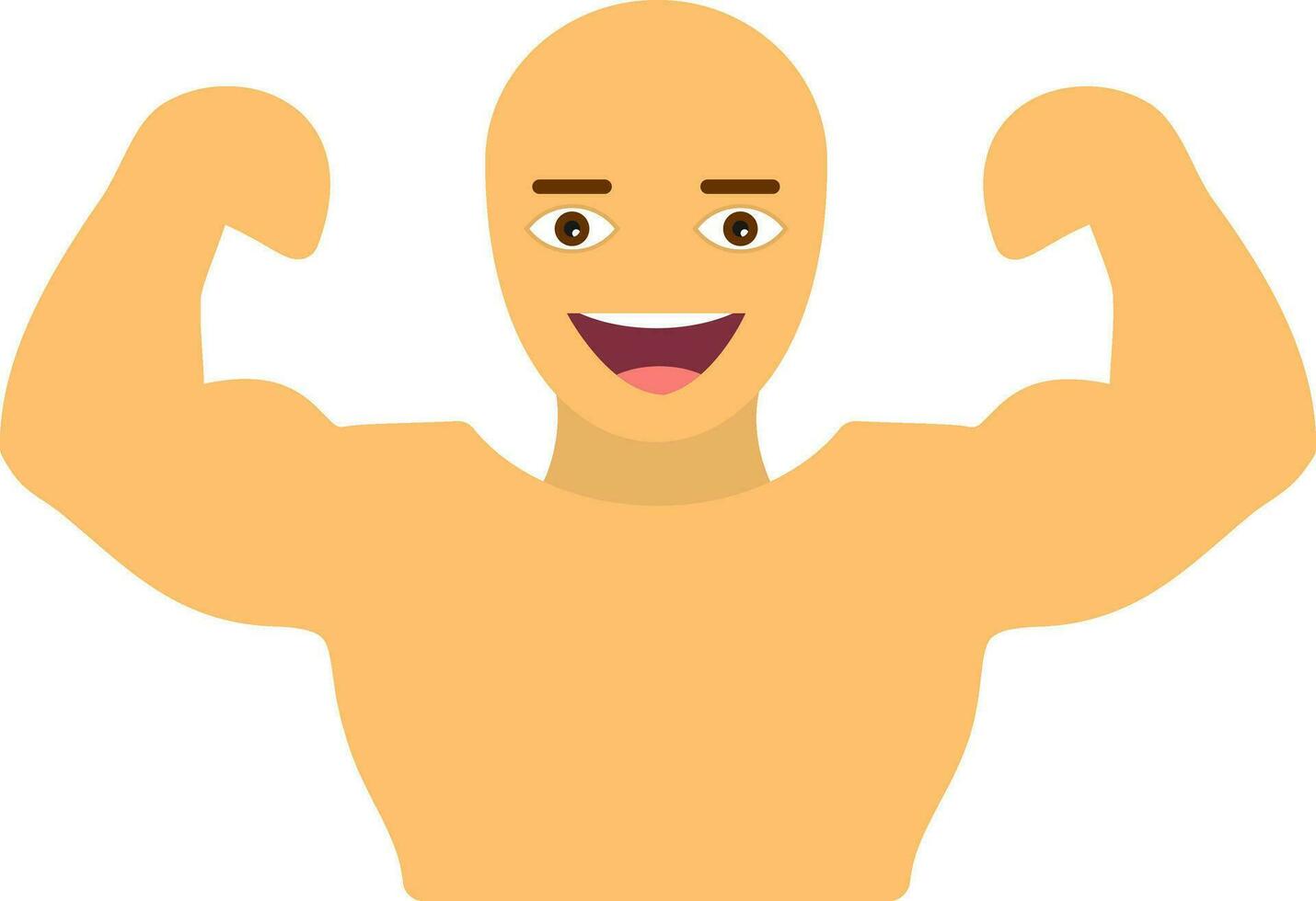 Muscle Man Vector Icon Design