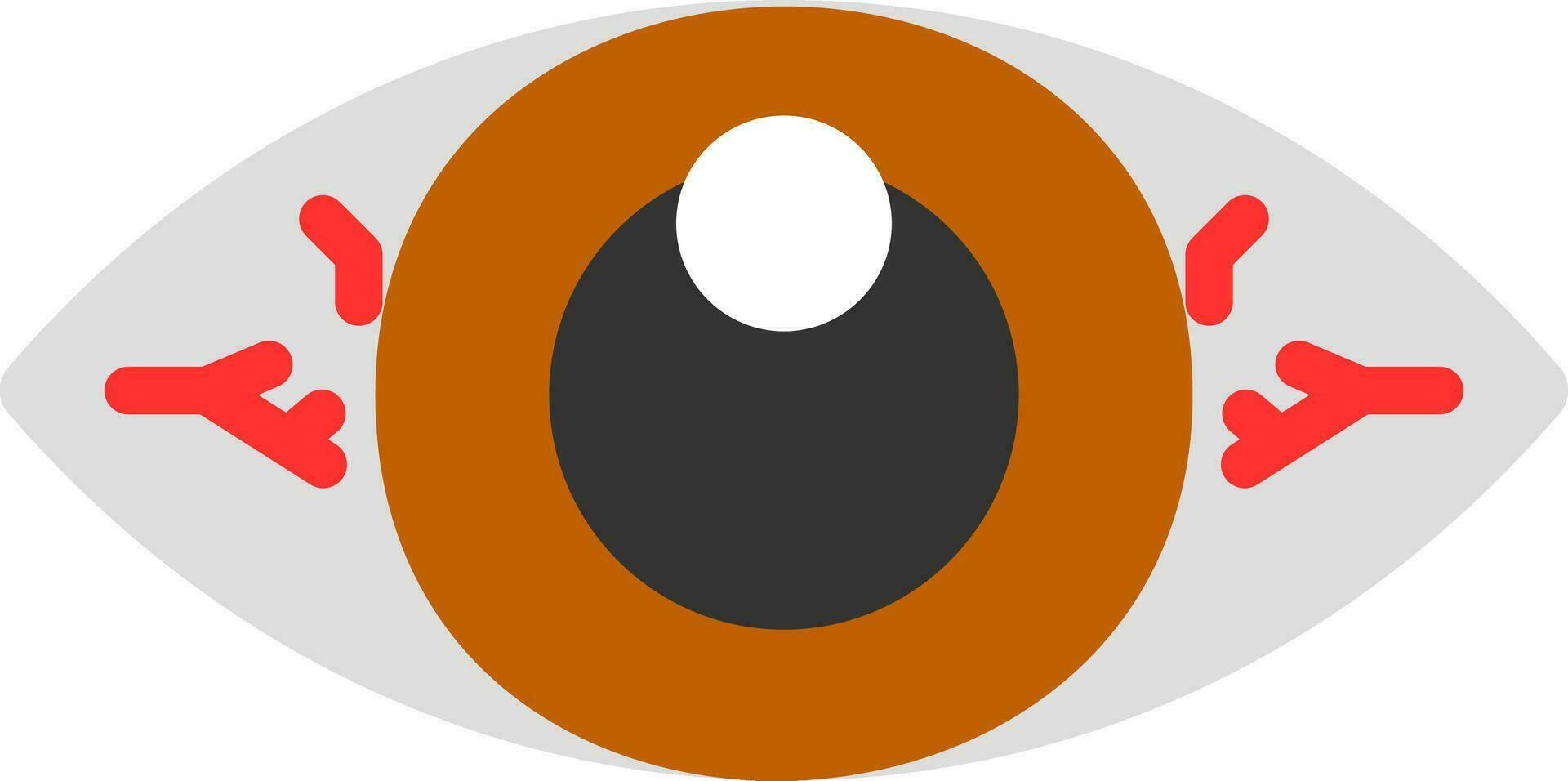 Red Eyes Vector Icon Design
