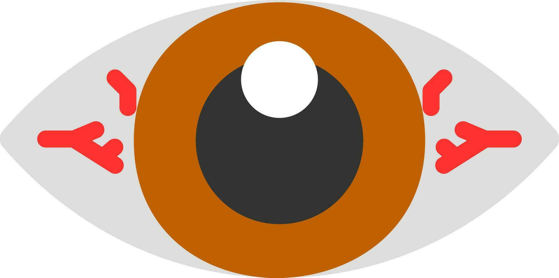 diseño de icono de vector de ojos rojos