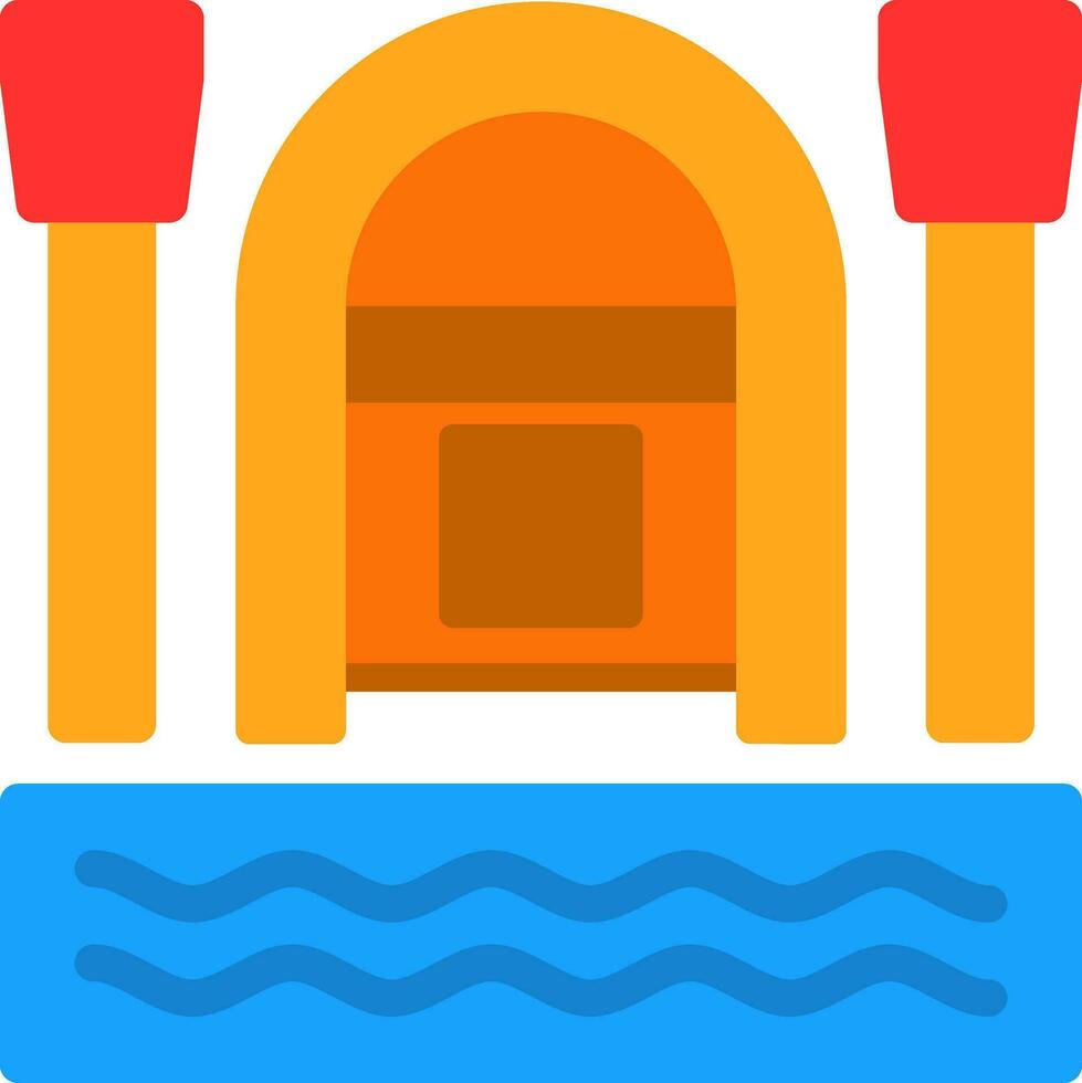 Rafting Vector Icon Design