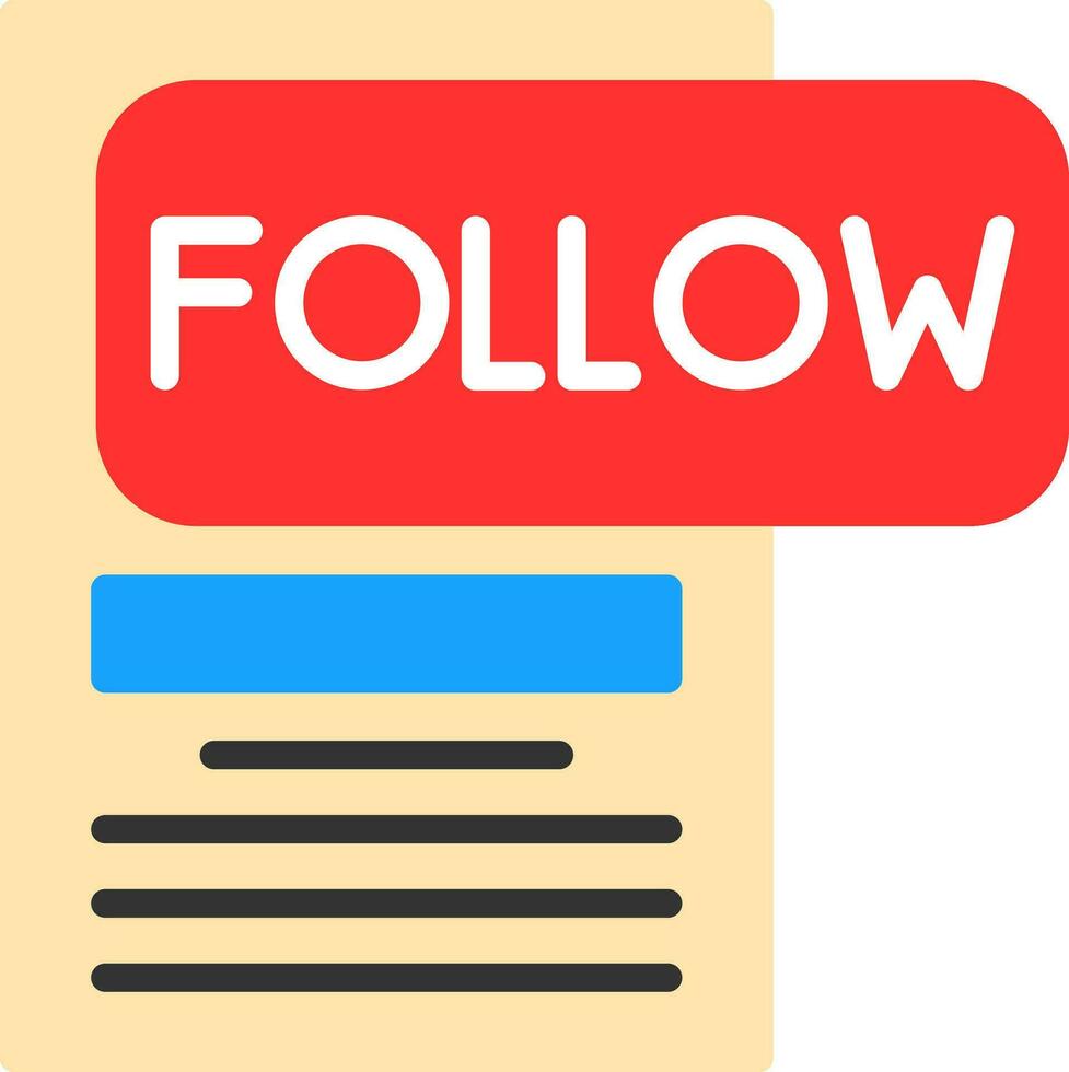 Follow Vector Icon Design