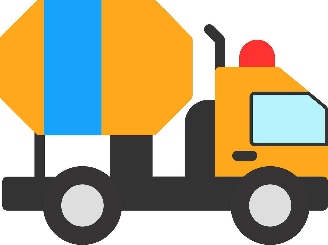 Cement Truck Vector Icon Design