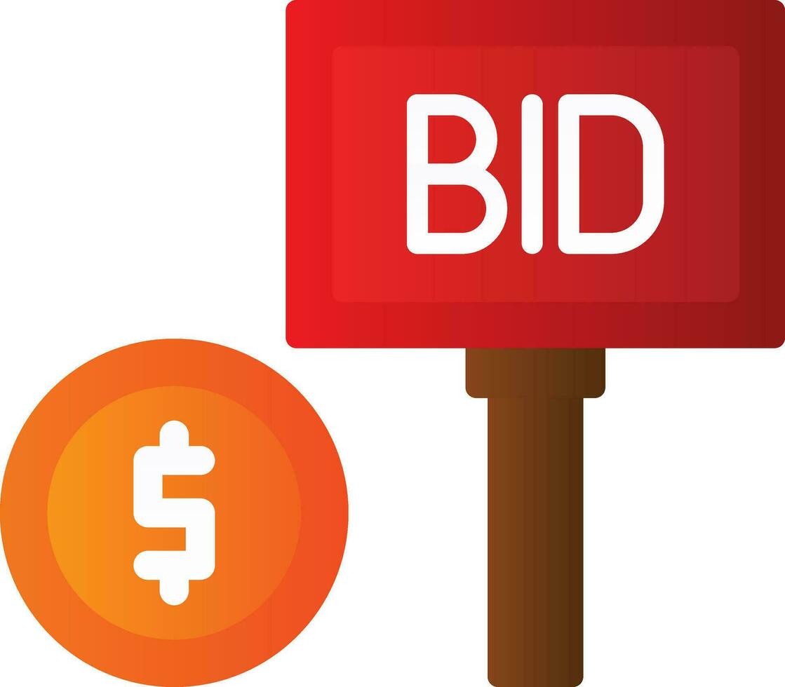 Bid Vector Icon Design
