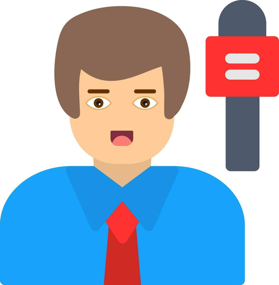Journalist Vector Icon Design