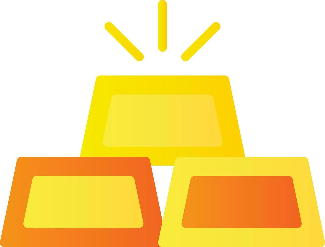 Gold Ingots Vector Icon Design