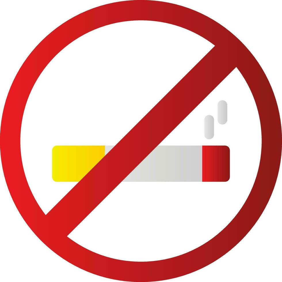 No Smoking Vector Icon Design