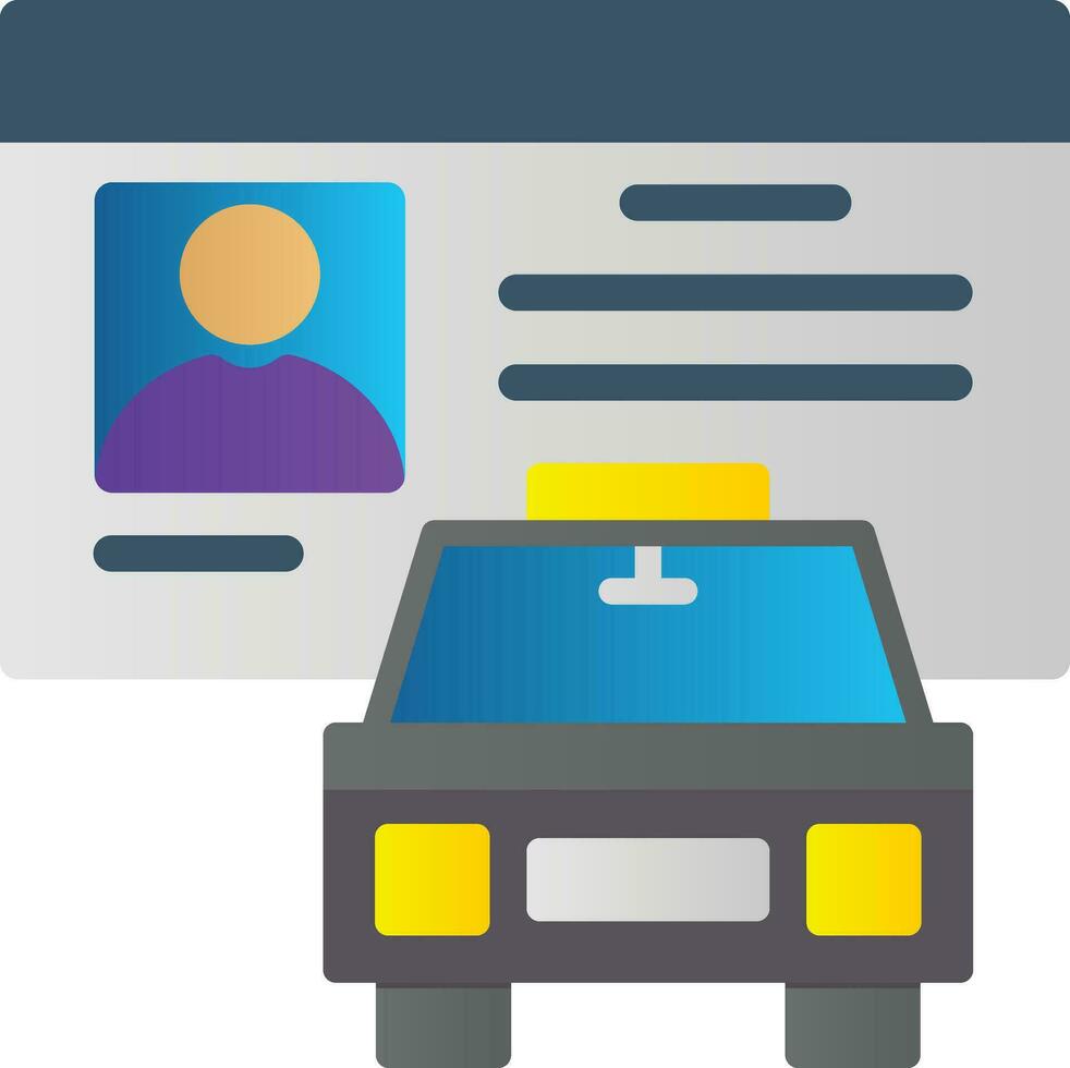 Driver License Vector Icon Design