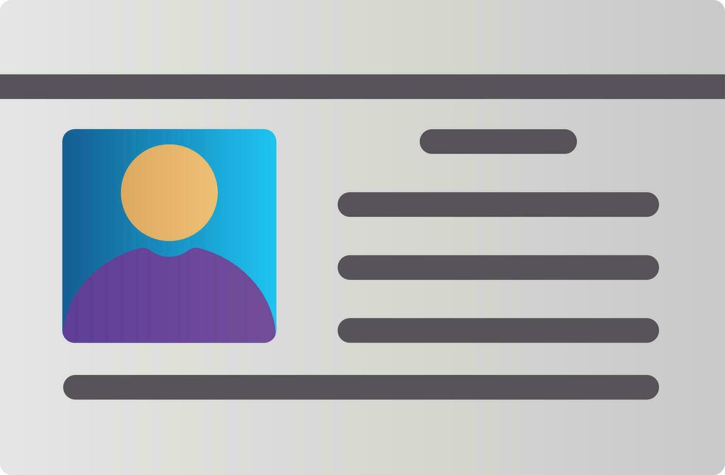Id Card Vector Icon Design