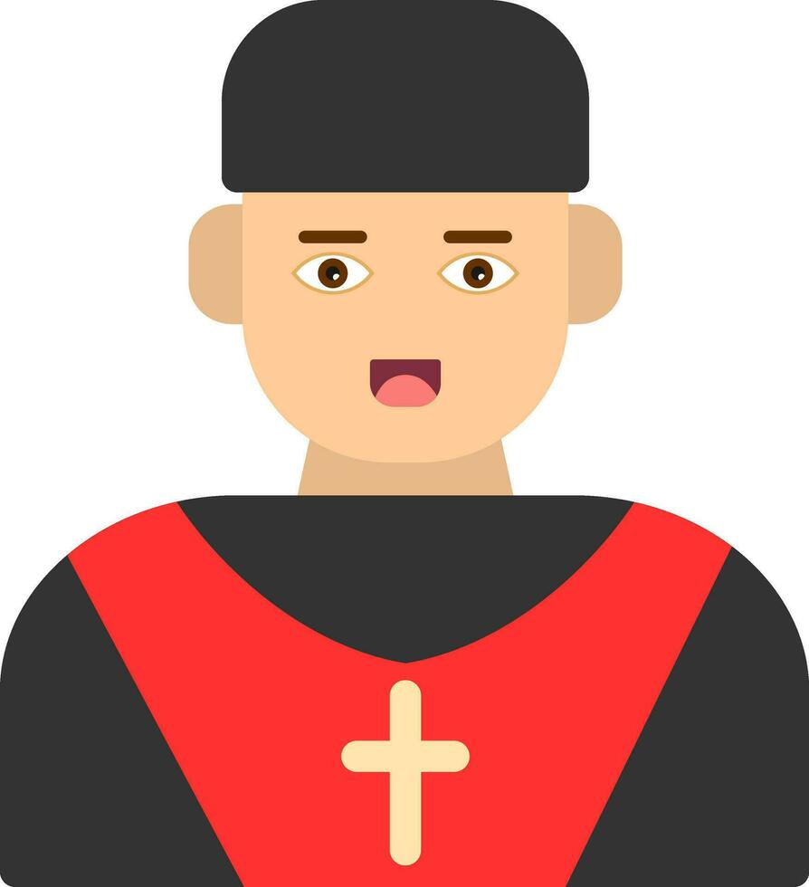 Priest Vector Icon Design