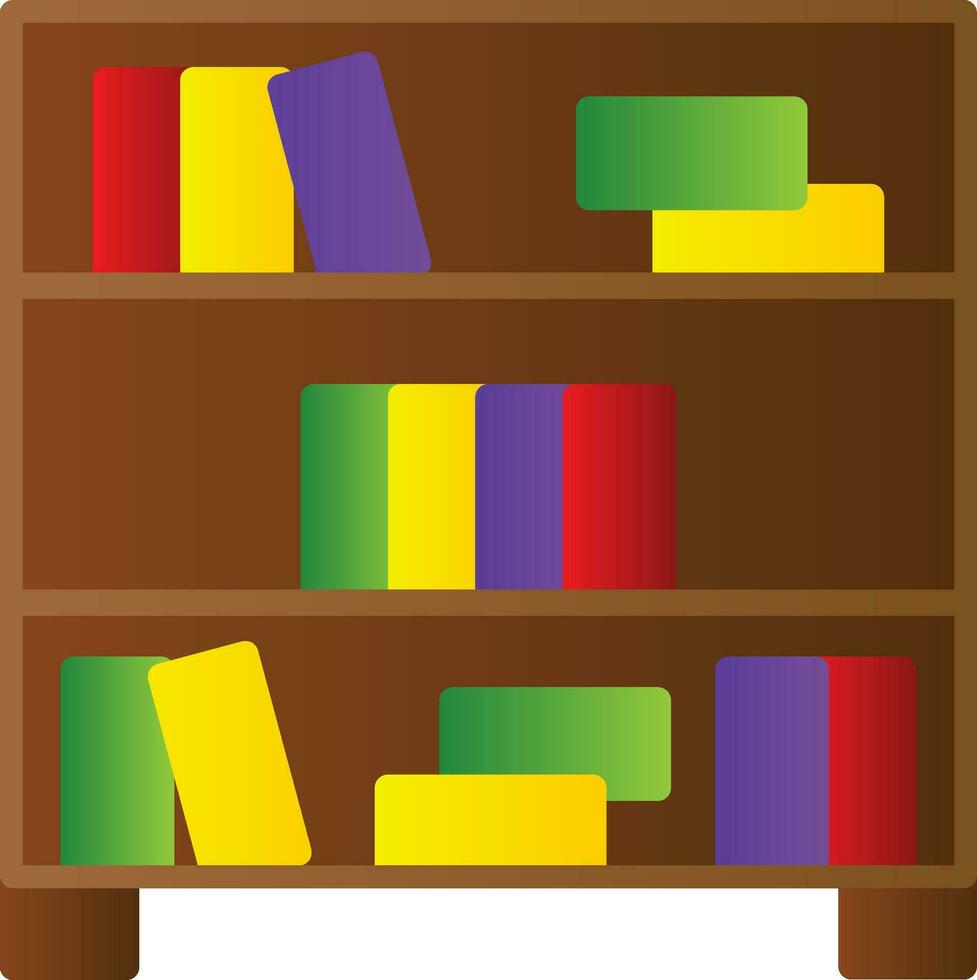 Bookshelf Vector Icon Design