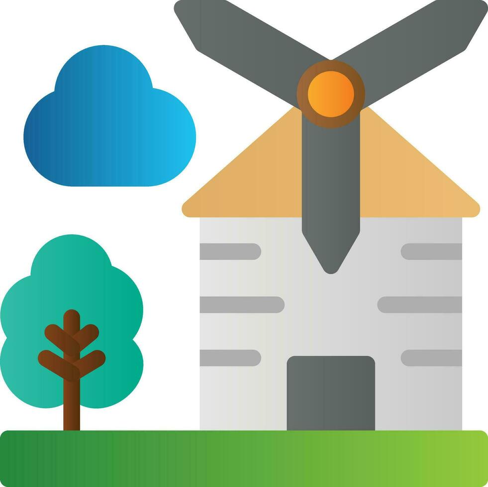Windmill Vector Icon Design