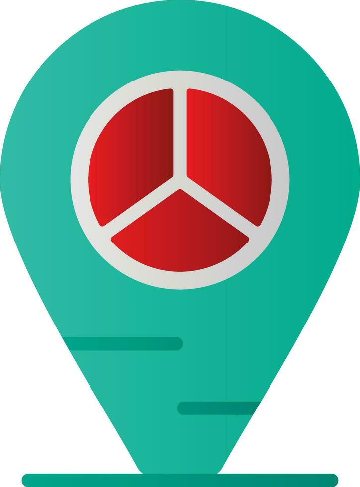 Peace Location Vector Icon Design