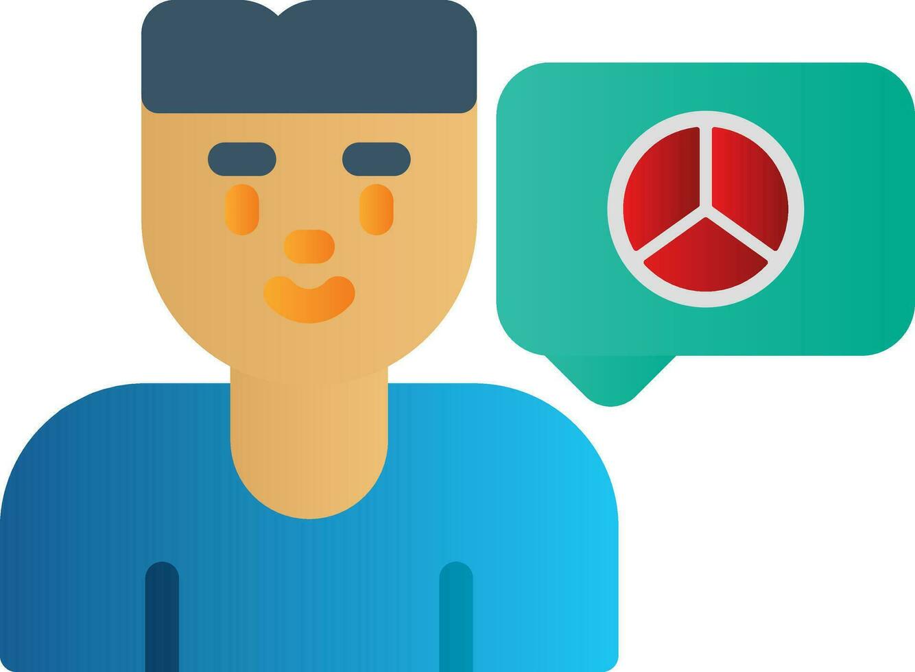 Peace Chat Vector Icon Design