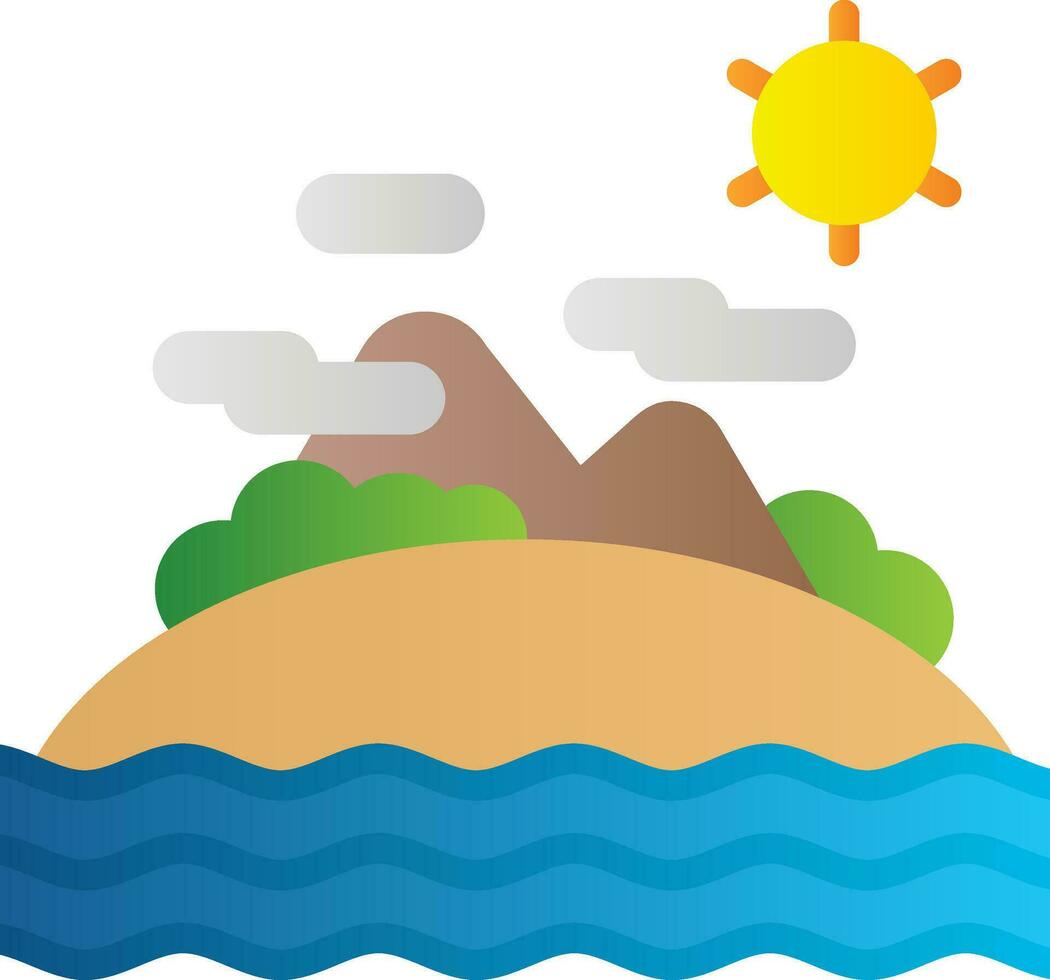 Island Vector Icon Design