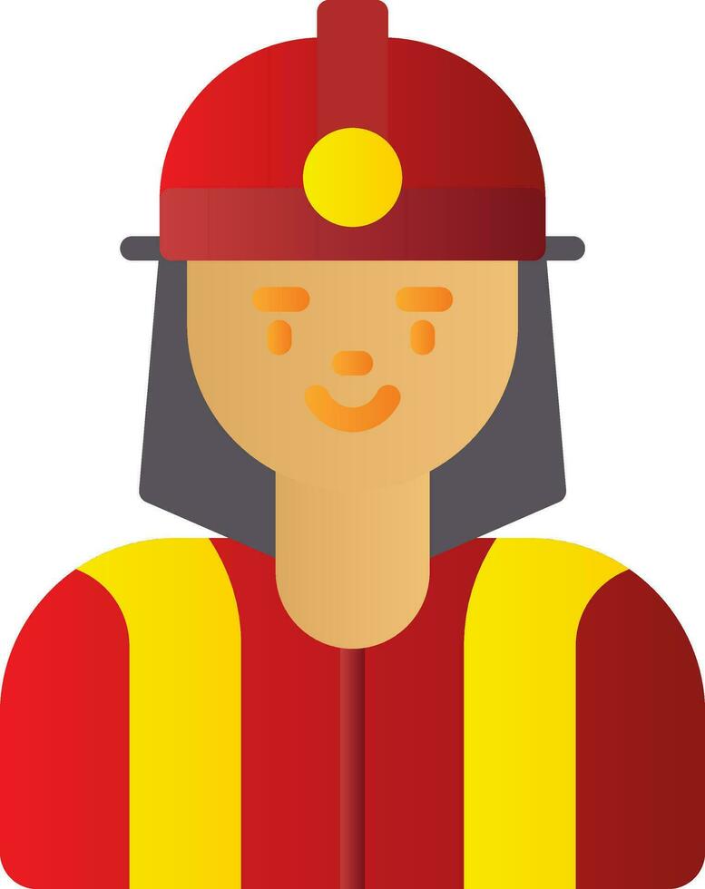 Firefighter Vector Icon Design