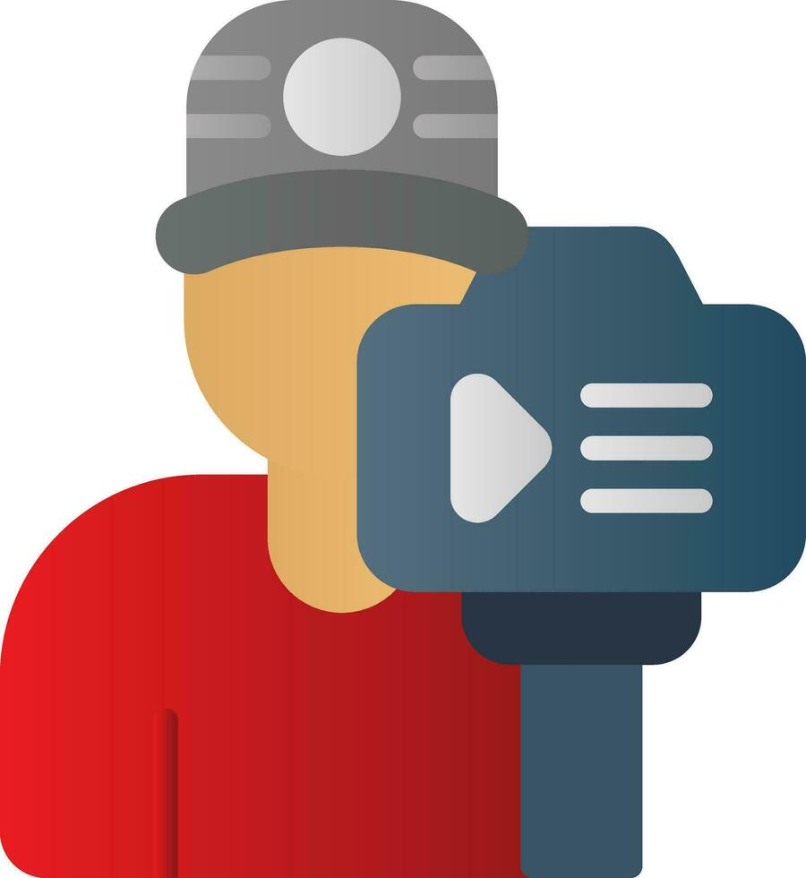 Camera Operator Vector Icon Design