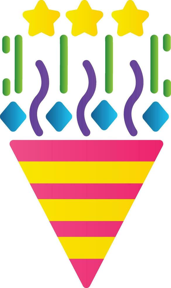 Confetti Vector Icon Design
