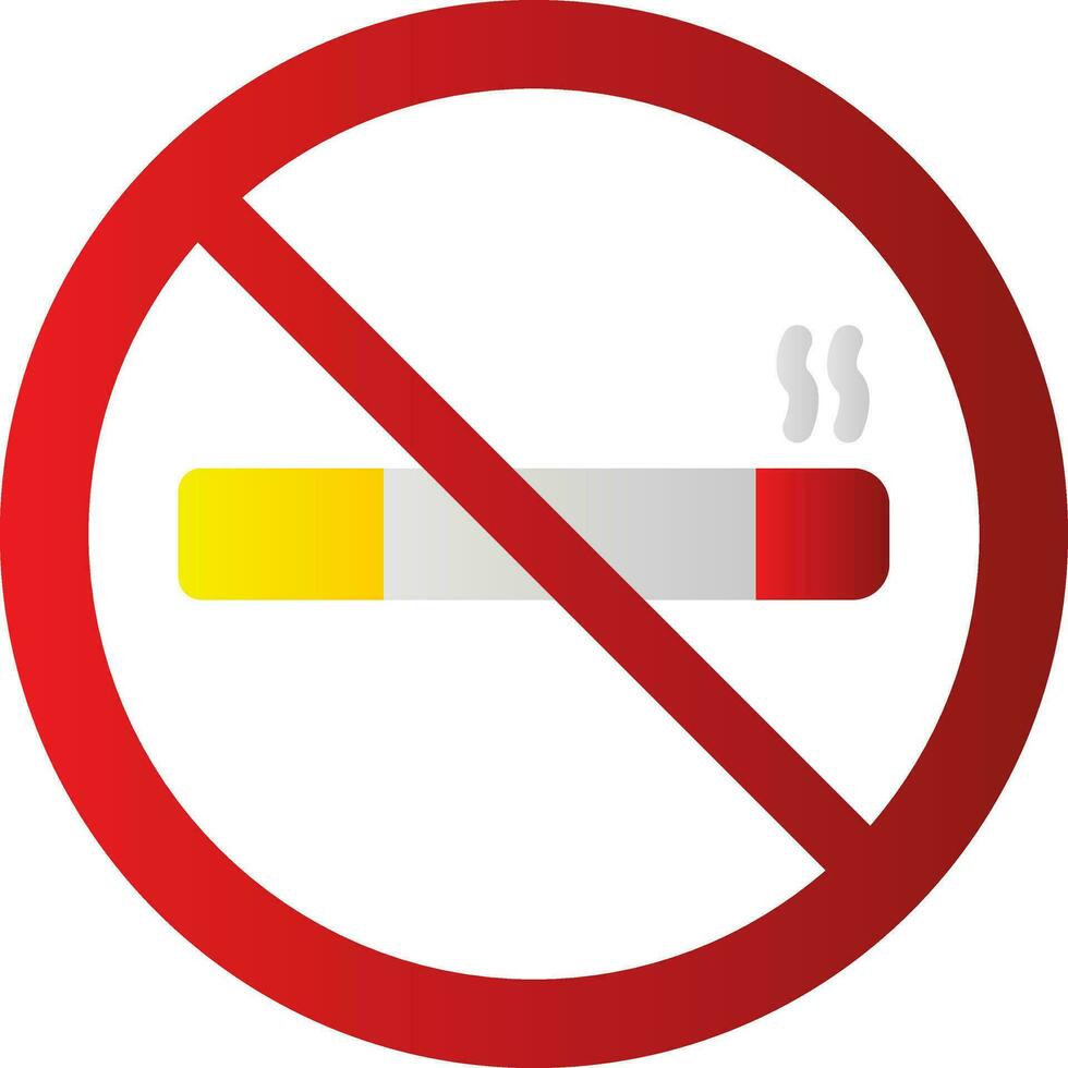 No Smoking Vector Icon Design