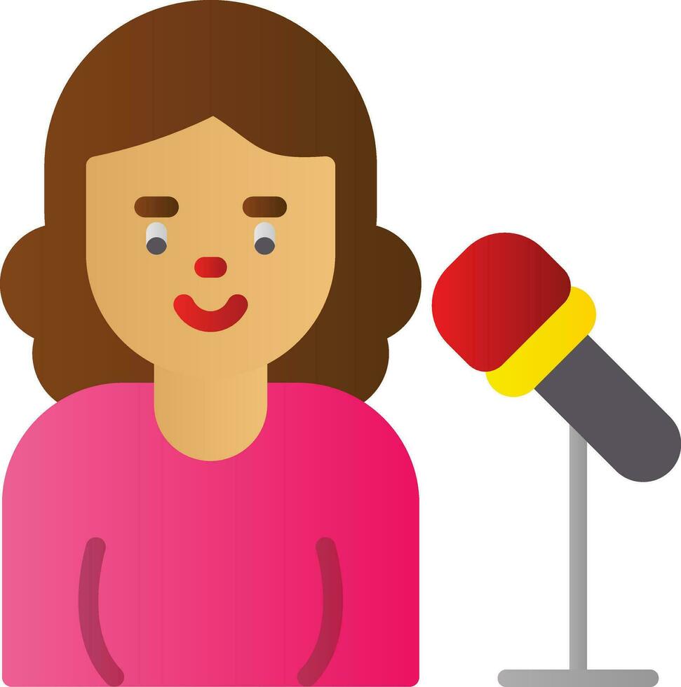 Host Woman Vector Icon Design