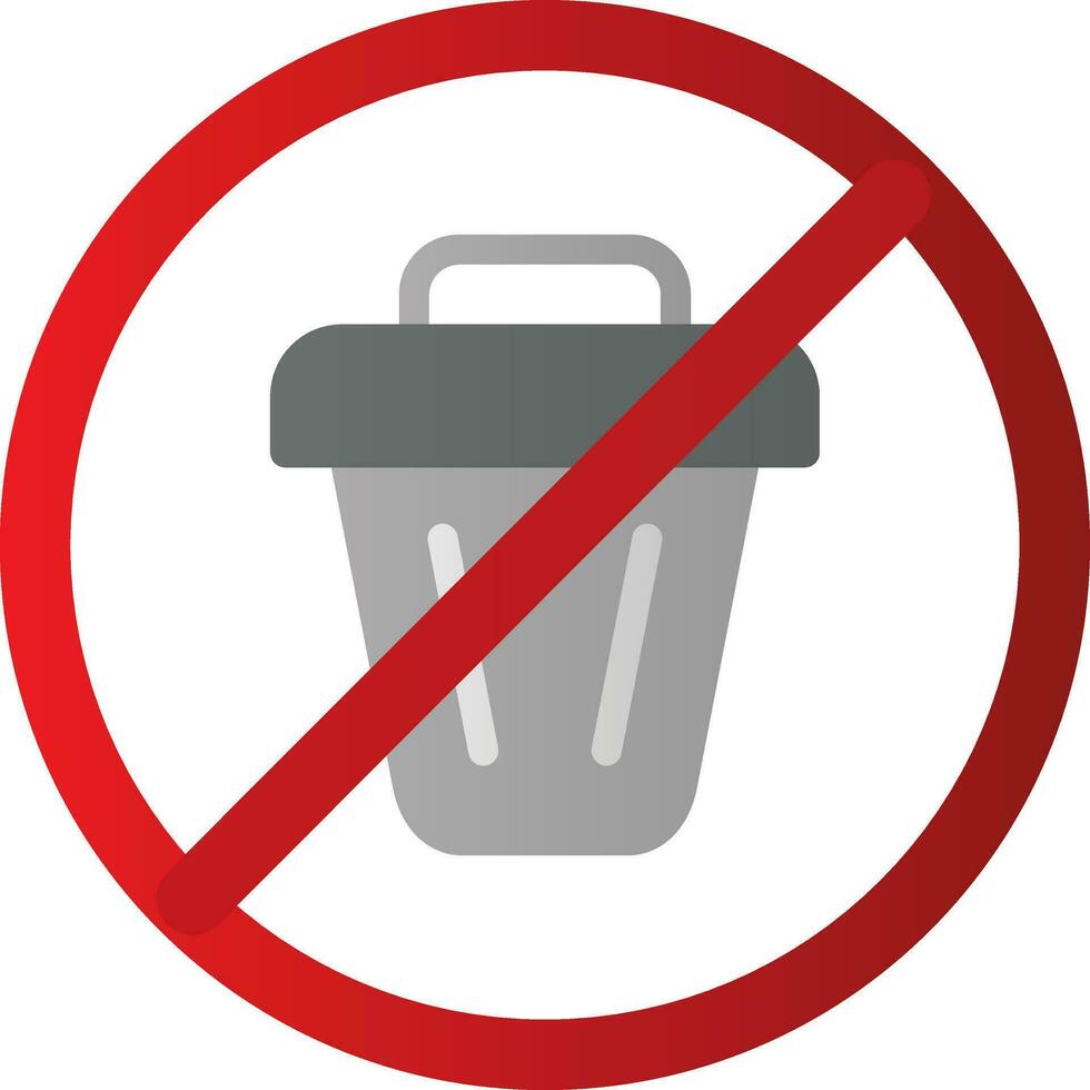 No Littering Vector Icon Design