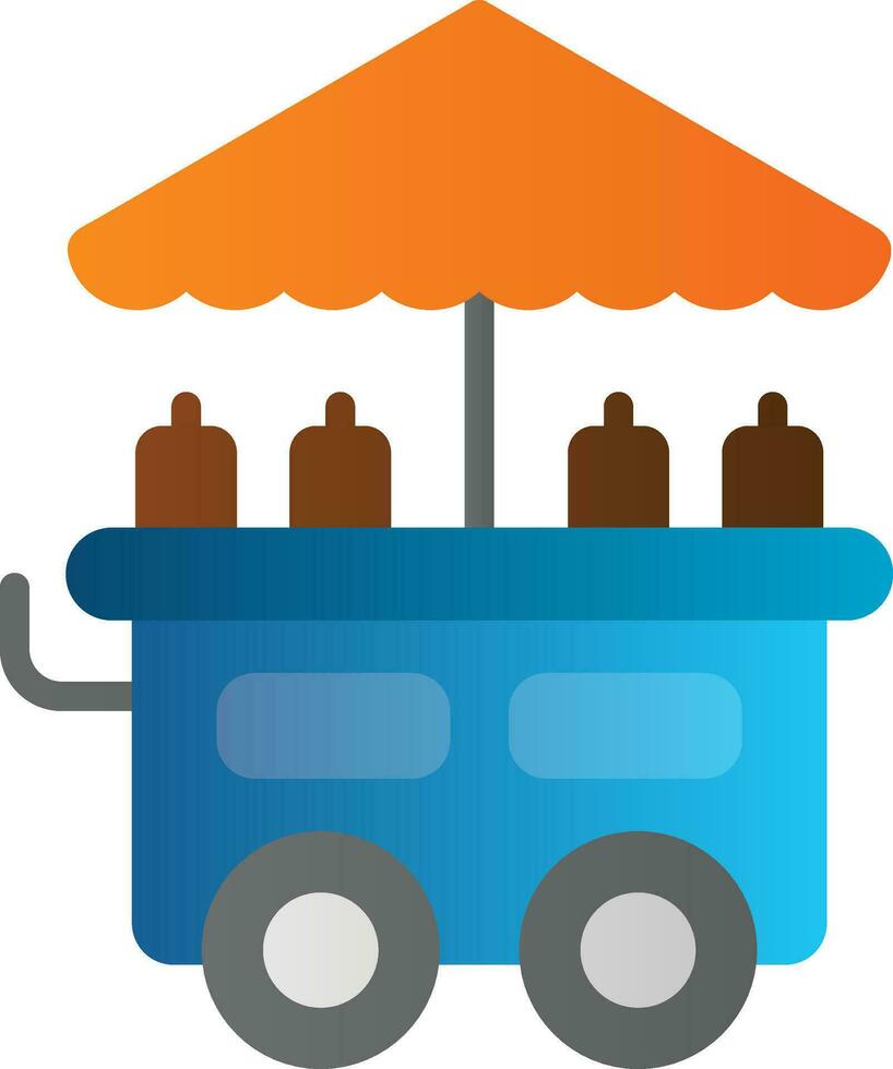 Food Cart Vector Icon Design