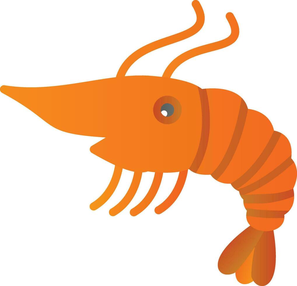 diseño de icono de vector de camarones