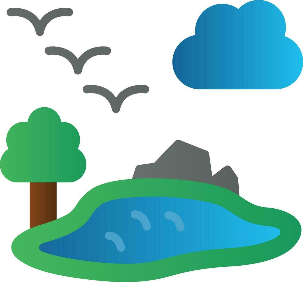 Lake Vector Icon Design