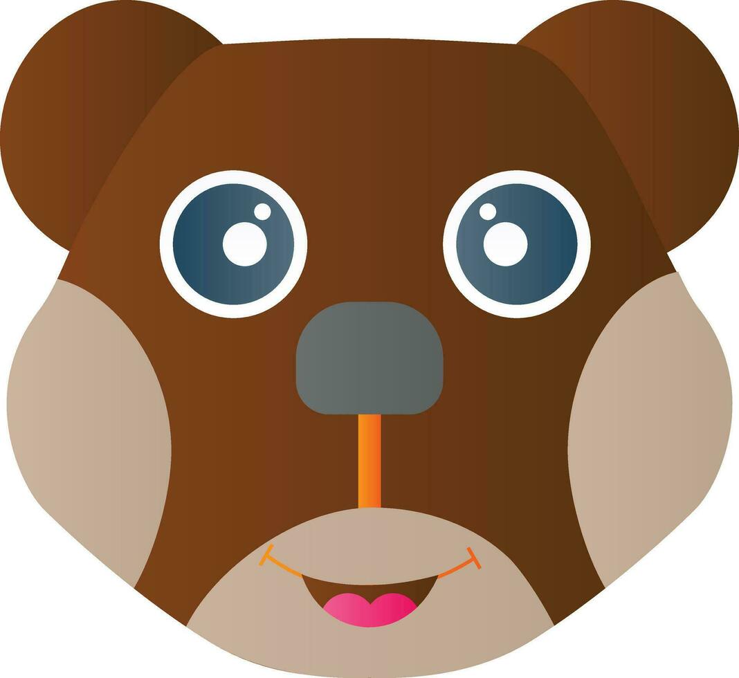 diseño de icono de vector de oso