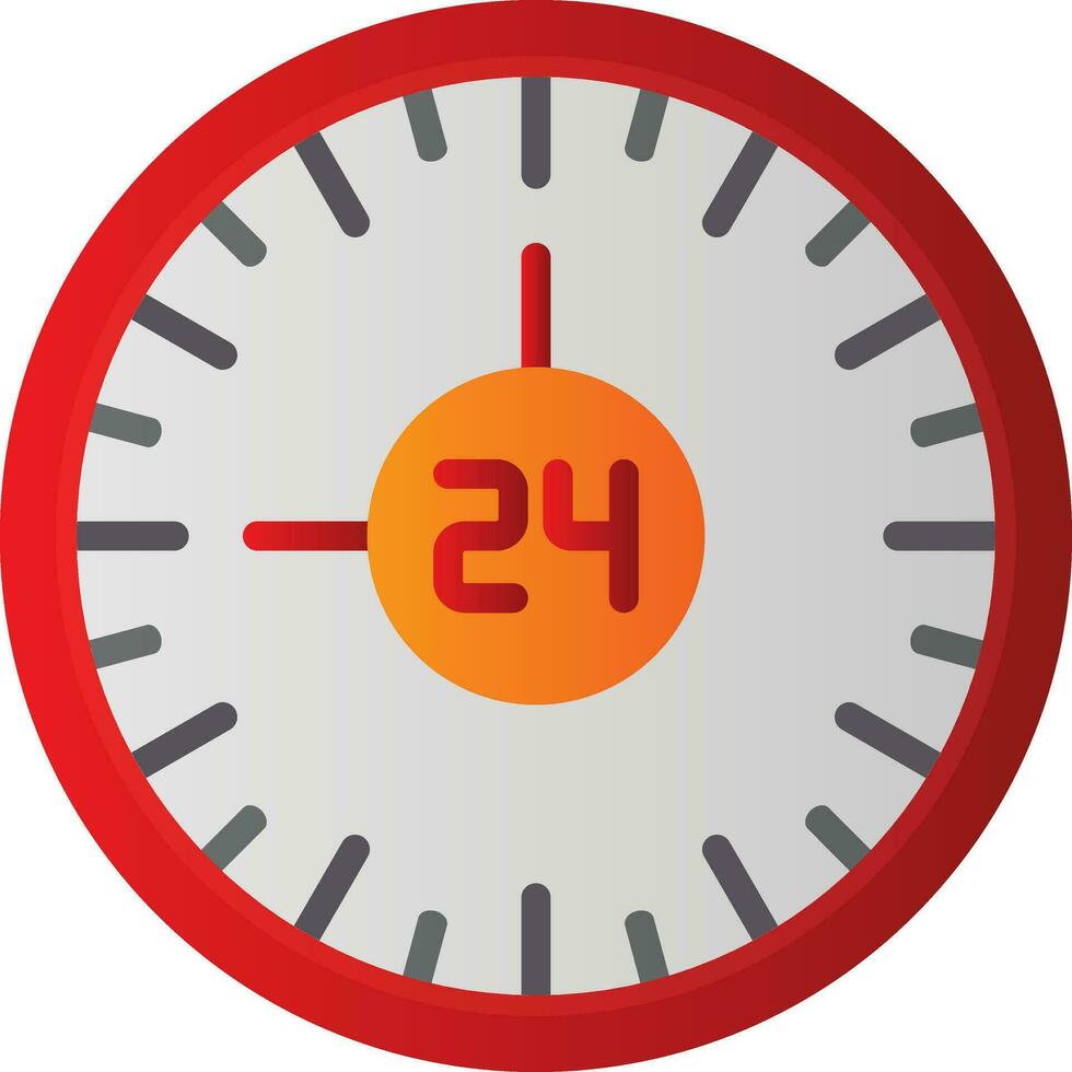 diseño de icono de vector de 24 horas